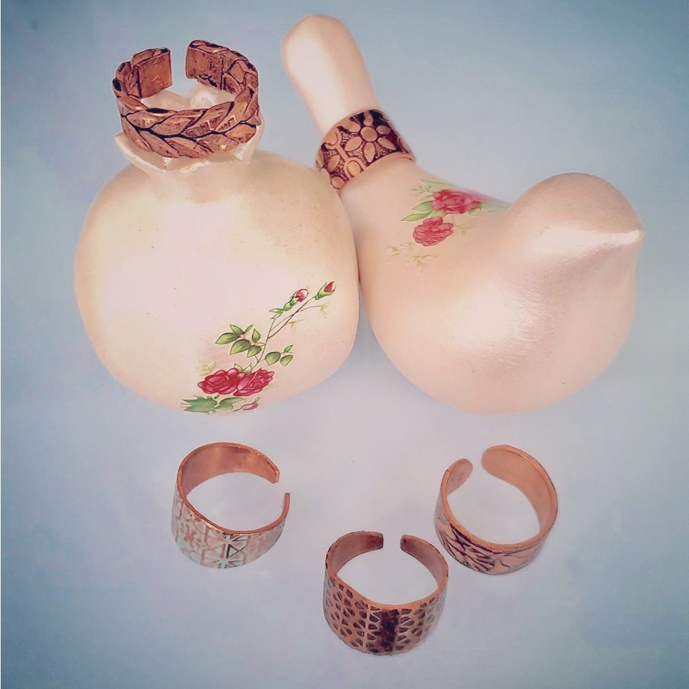 5 copper rings 💍